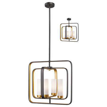 Aideen Collection 4 Light Pendant in Bronze Gold Finish