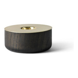 Chunk Candleholder - Dark Ash Wood Small - Candle Holders and Candelabra