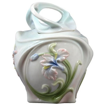 Iris Condiment Jar, Home Accent, Fine Porcelain
