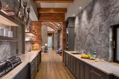 Mountain style home design photo in Other