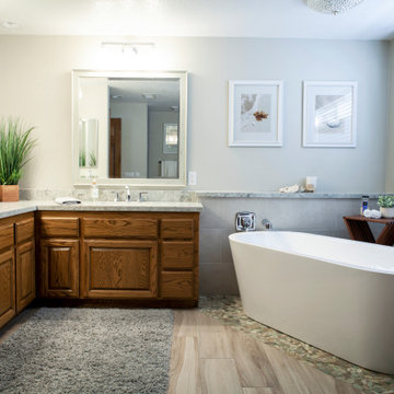 An eclectic remodel #26, a master bathroom with room to breathe in Claremont, CA