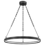 Hudson Valley Lighting - Rosendale LED Chandelier, Small, Old Bronze Finish - Exquisite details take this simple LED ring to a decorative level. An intricate metal chain, gorgeous metal work and bead detailing around the outside of the ring add a subtle sophistication. With its matte glass diffuser and open, airy design, Rosendale will bring style and plenty of soft light to any room.