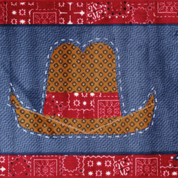 LA Rug Inc - Cowboy Quilt Rug, Multi-Color, 39"x58" - Kids Rugs