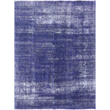 Hand-Knotted, Blue Persian Overdyed Rug, 8'x10'10"