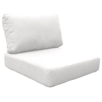 Covers for Low-Back Chair Cushions 6 inches thick in Sail White