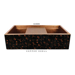 Copper Shell Farmhouse Apron Patina - Kitchen Fixtures