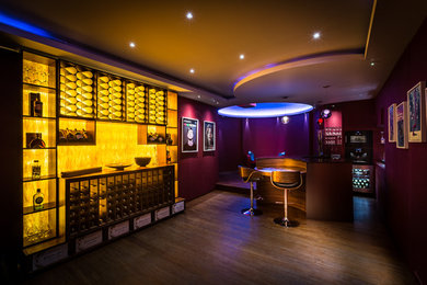 Eclectic home bar in London.