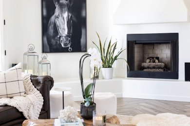 Inspiration for a transitional living room remodel in Phoenix