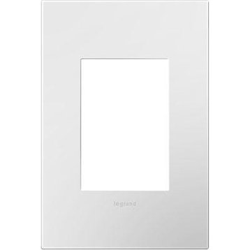 Legrand Adorne Gloss White On White, 1-Gang, 3-Module Wall Plate