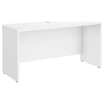 Pemberly Row 60W x 24D Credenza Desk in White - Engineered Wood
