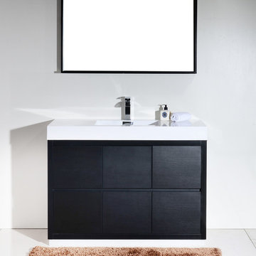 Lavanity Bliss 48" Black Floor Mount Modern Bathroom Vanity -FMB48BK--$779