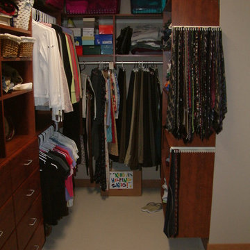 Master closet in Natural Cherry