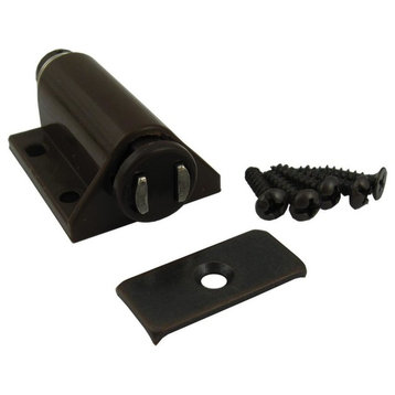 99785-Br Single Magnetic Touch Latch Brown Plastic