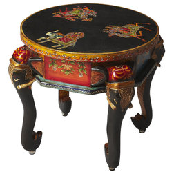 Asian Side Tables And End Tables Kerala Hand Painted Elephant Accent Table