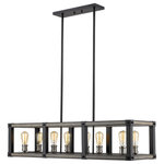 Z-Lite - Z-Lite 472-8L-ABB Kirkland - Eight Light Island/Billiard - Complete an industrial theme with the cage-like siKirkland Eight Light Ashen Barnboard *UL Approved: YES Energy Star Qualified: n/a ADA Certified: n/a  *Number of Lights: Lamp: 8-*Wattage:100w Medium Base bulb(s) *Bulb Included:No *Bulb Type:Medium Base *Finish Type:Ashen Barnboard