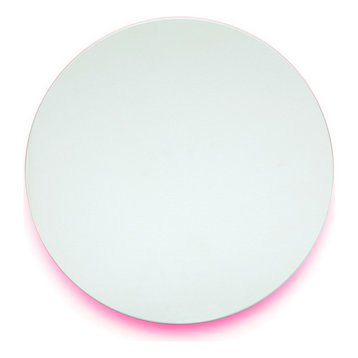 Moonlight Wall Mirror, Fluorescent Pink, 45 cm