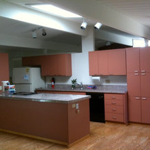 Eichler kitchen band-aid - painting Formica cabinets