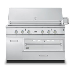 Viking 54" Grill Base Cabinet With Warming Drawer Access, Stainless | VQWO5311SS - Outdoor Grills
