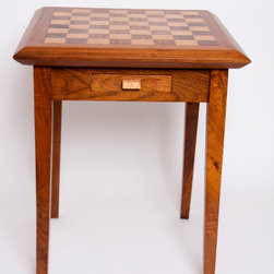 Walnut & Maple Chess Table - Side Tables And End Tables