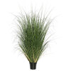 Vickerman 48" Artificial Potted Green Curled Grass