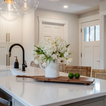 Bright New Kitchen, Dining + Living Room