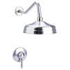 Fontaine by Italia Traditional Shower Set with Rain Can and Valve in Brushed Nic