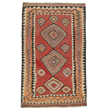 Persian Kilim Fars Azerbaijan Antique 8'3"x4'11" Hand Woven Oriental Rug