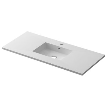 VIVA Stone 48" Matte White Solid Surface Countertop
