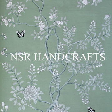 High quality Chinoiserie hand-painted wallpaper