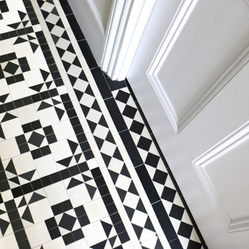 Black and White Victorian Hallway