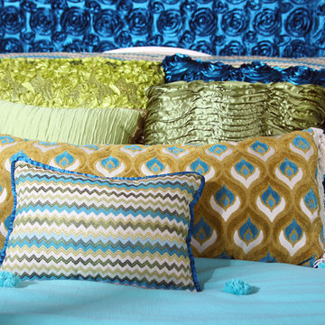 Girls Blue Ribbon Rose Room