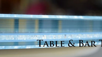 Designer glass table & bar tops by CreoGlass Designer Studio in London