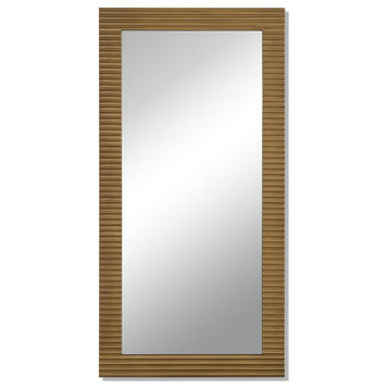 Modrest Glinda Modern Brushed Brass Floor Mirror