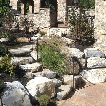 Custom Chain Link Exterior Step Rail
