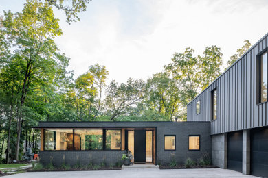 Inspiration for a modern house exterior in Minneapolis.