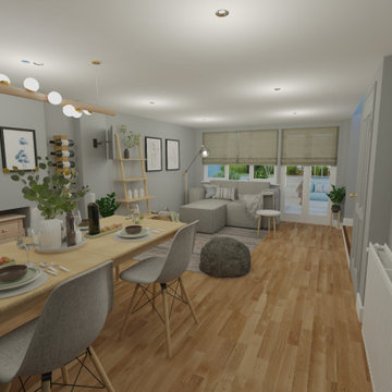 Scandi style dining/living room