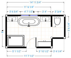 Minimum master bathroom size