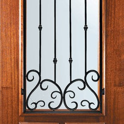 Slab Single Door 80 Wood Mahogany Valencia Arch Top Arch Lite - Front Doors