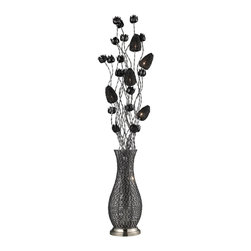 Dimond Lighting D2128 cyprus grove floor lamp in chrome and black Finish - Floor Lamps