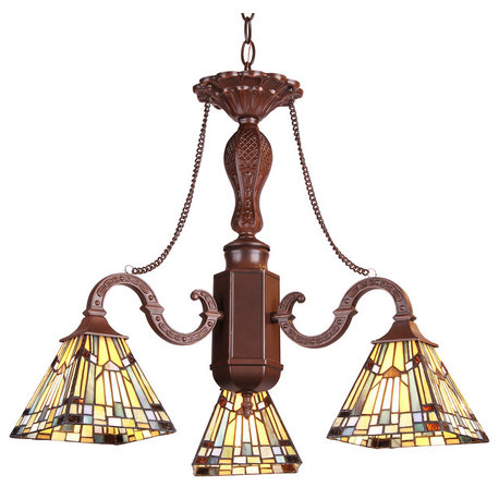 Chloe Lighting Kinsey Mission 3 Light Mini Chandelier