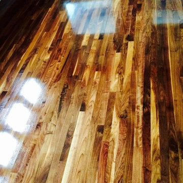 Walnut Floors Install, Sand and Finish Semi-gloss