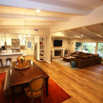 Modern vaulted beam ceiling