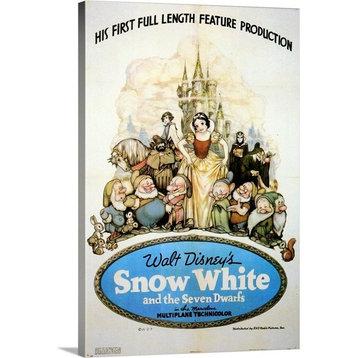 "Snow White and the Seven Dwarfs (1937)" Wrapped Canvas Art Print, 16"x24"x1.5"