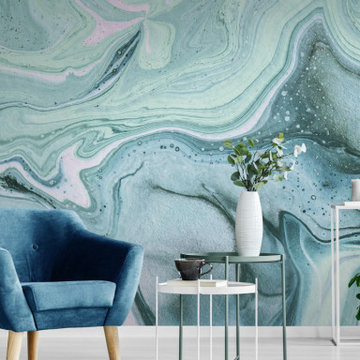 Abstraction wall mural