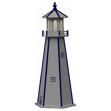 Standard Lighthouse, Dawn Gray & Navy Blue, 6 Foot, Revolving Beacon Light