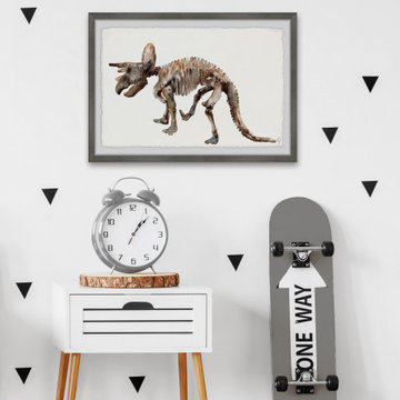 "Triceratops Skeleton" Framed Painting Print