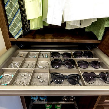 Italian Walnut Reach-In Closet Display - Danville Showroom