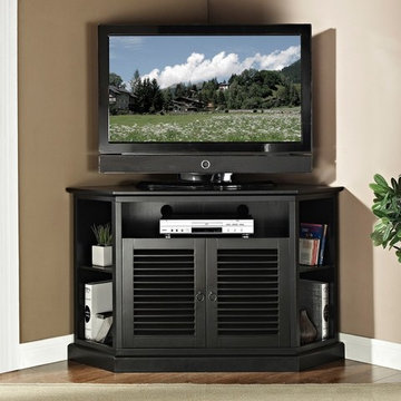 Walker Edison | 52" Wood Corner TV Console in Matte Black -$380.52