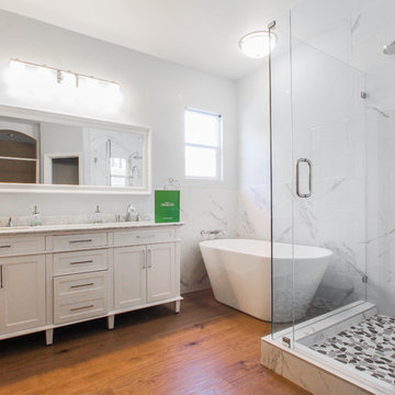 Bright and Beautiful Bathroom Makeover with Freestanding Tub in Sacramento, CA