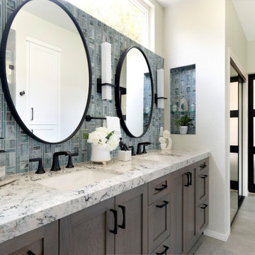 Scripps Ranch Transitional Master Bath, Guest Bath and Fireplaces